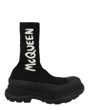 Alexander McQueen Ribbed Knit Tread Slick Boots by Carro Luxury Maison