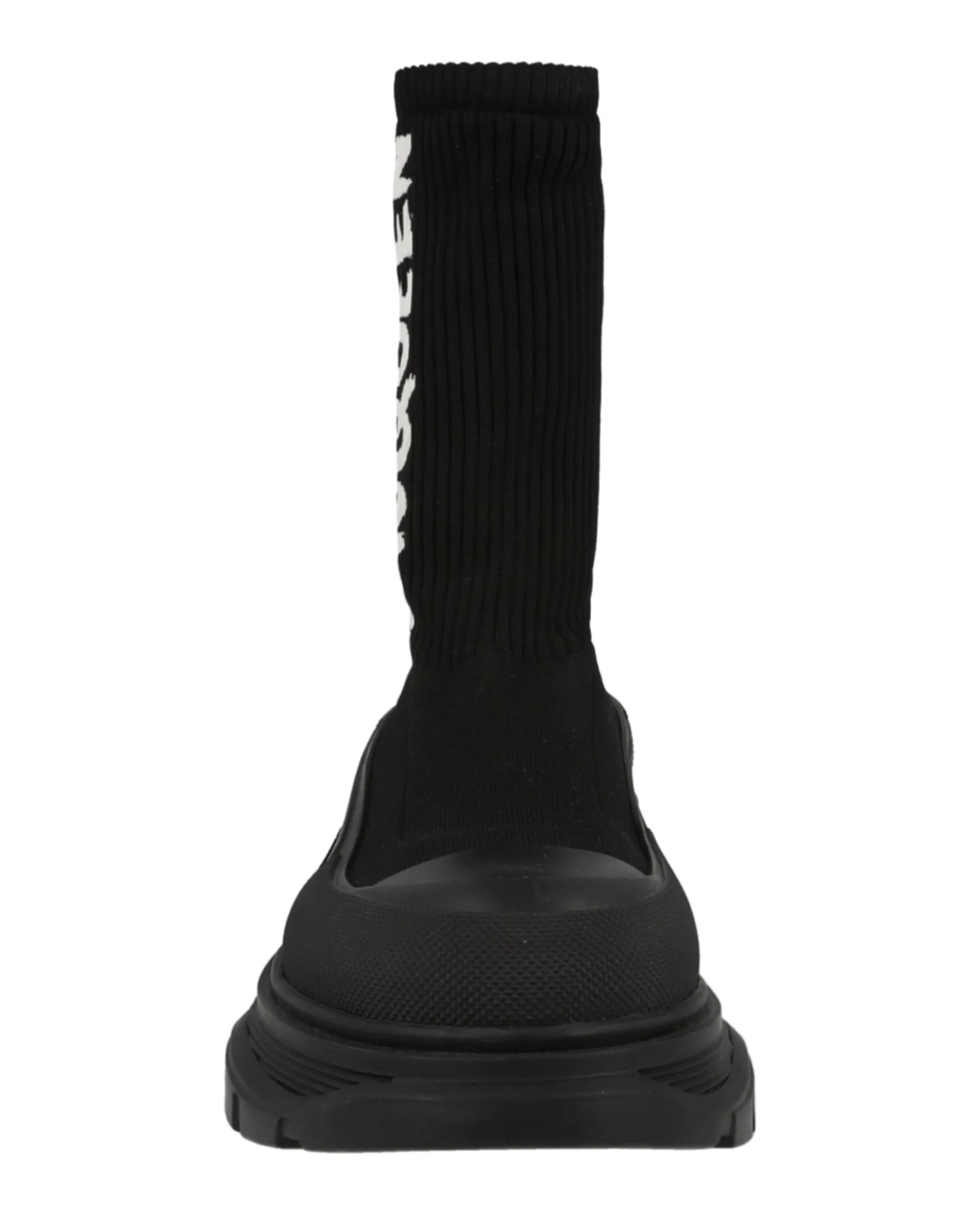Alexander McQueen Ribbed Knit Tread Slick Boots by Carro Luxury Maison