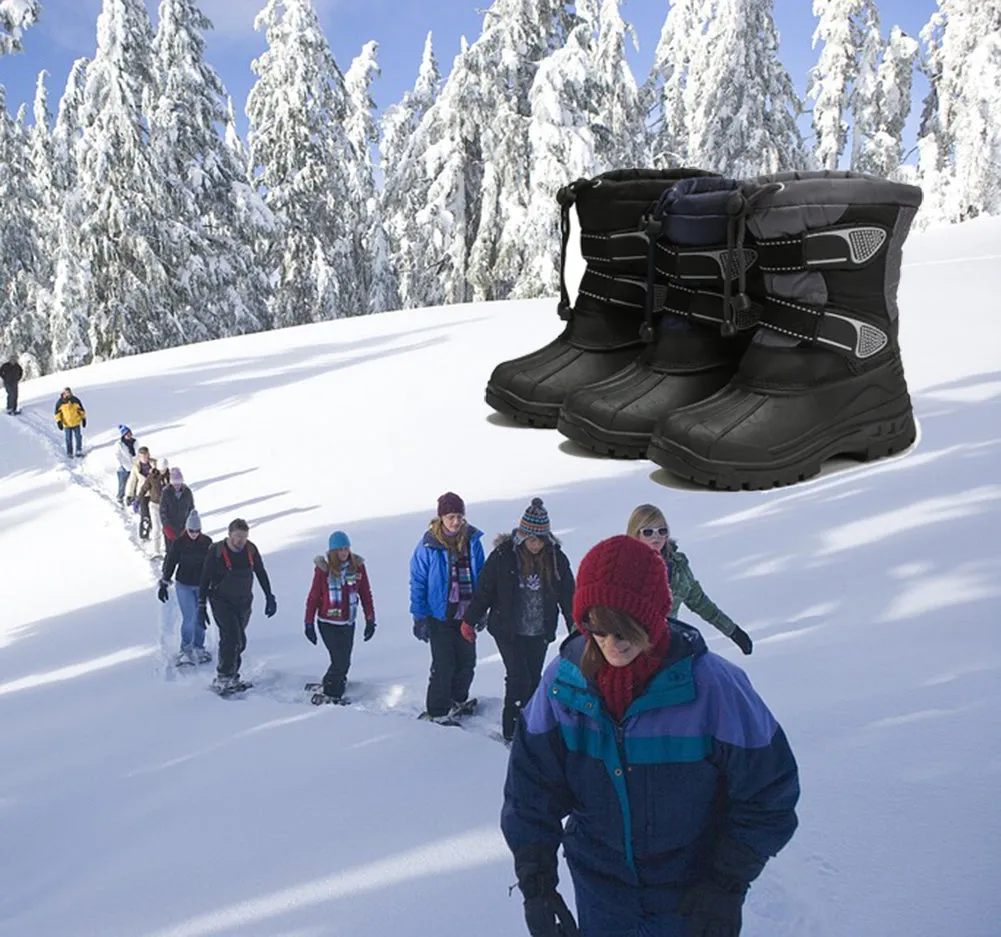 Boys Girls Waterproof Snow Boots Kids Outdoor Frosty Winter Sports Boots