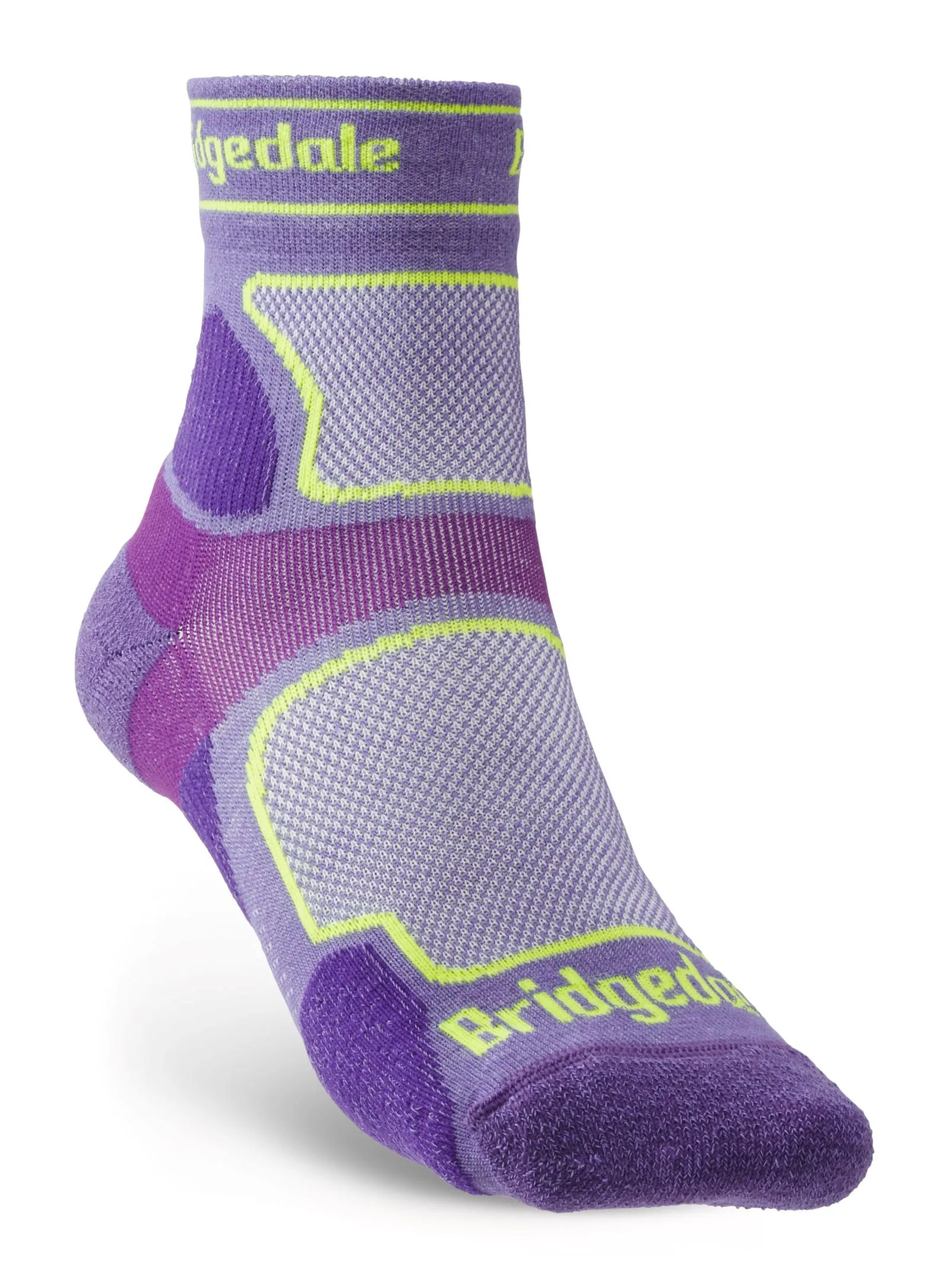 Bridgedale Womens Trail Run Ultralight T2 Coolmax Sport 3/4 Crew Socks
