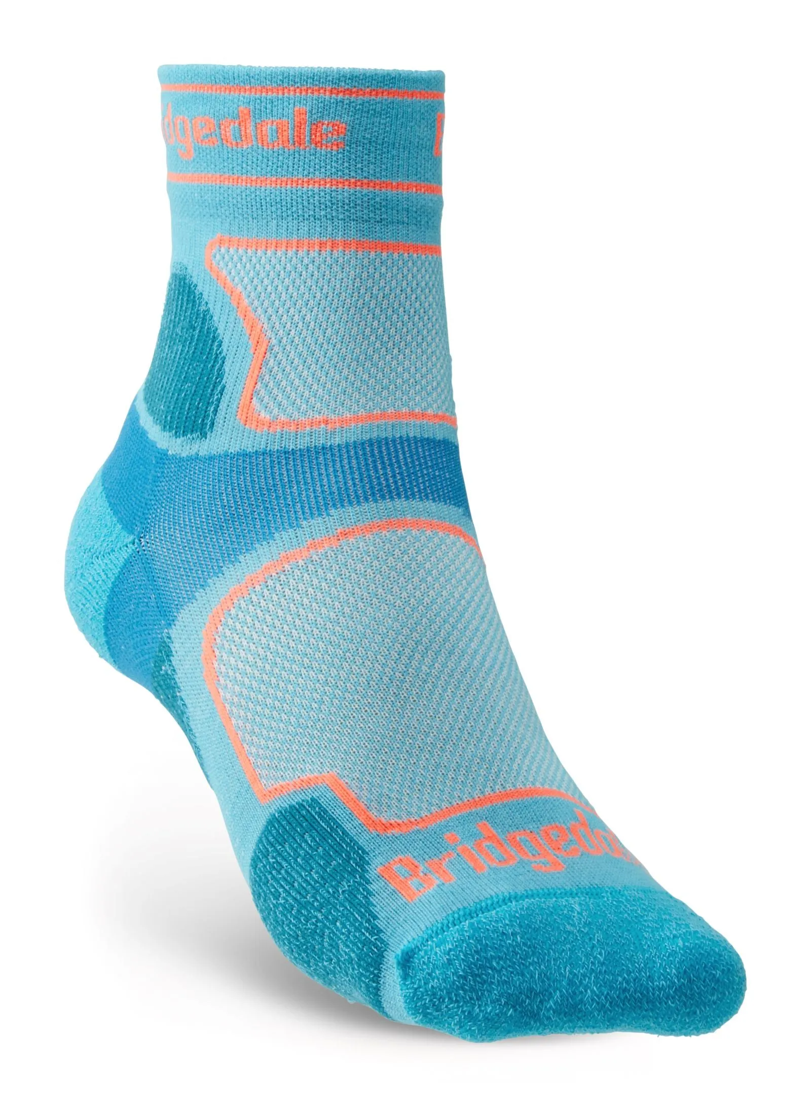 Bridgedale Womens Trail Run Ultralight T2 Coolmax Sport 3/4 Crew Socks