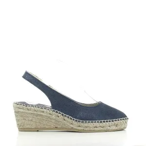 Calzanor 130 Navy Mid Heel Espadrilles