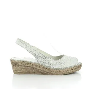 Calzanor 1536 White Slingback Espadrilles
