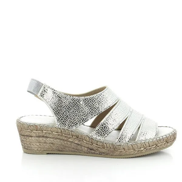 Calzanor 1921 Slingback Silver Espadrilles