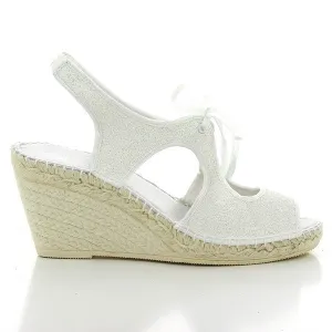 Calzanor 2038 White Slingback Espadrilles