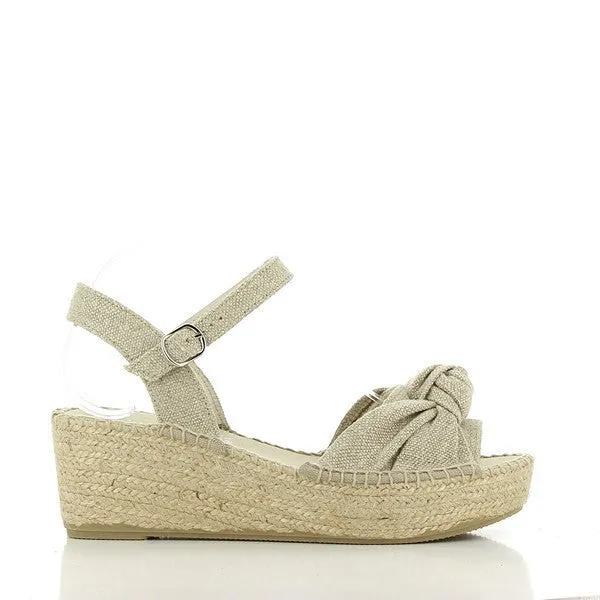 Calzanor 2103 Nude Slingback Espadrilles