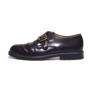 Camel Boots Monk Strap Shoes Leather Maroon Colour For Men