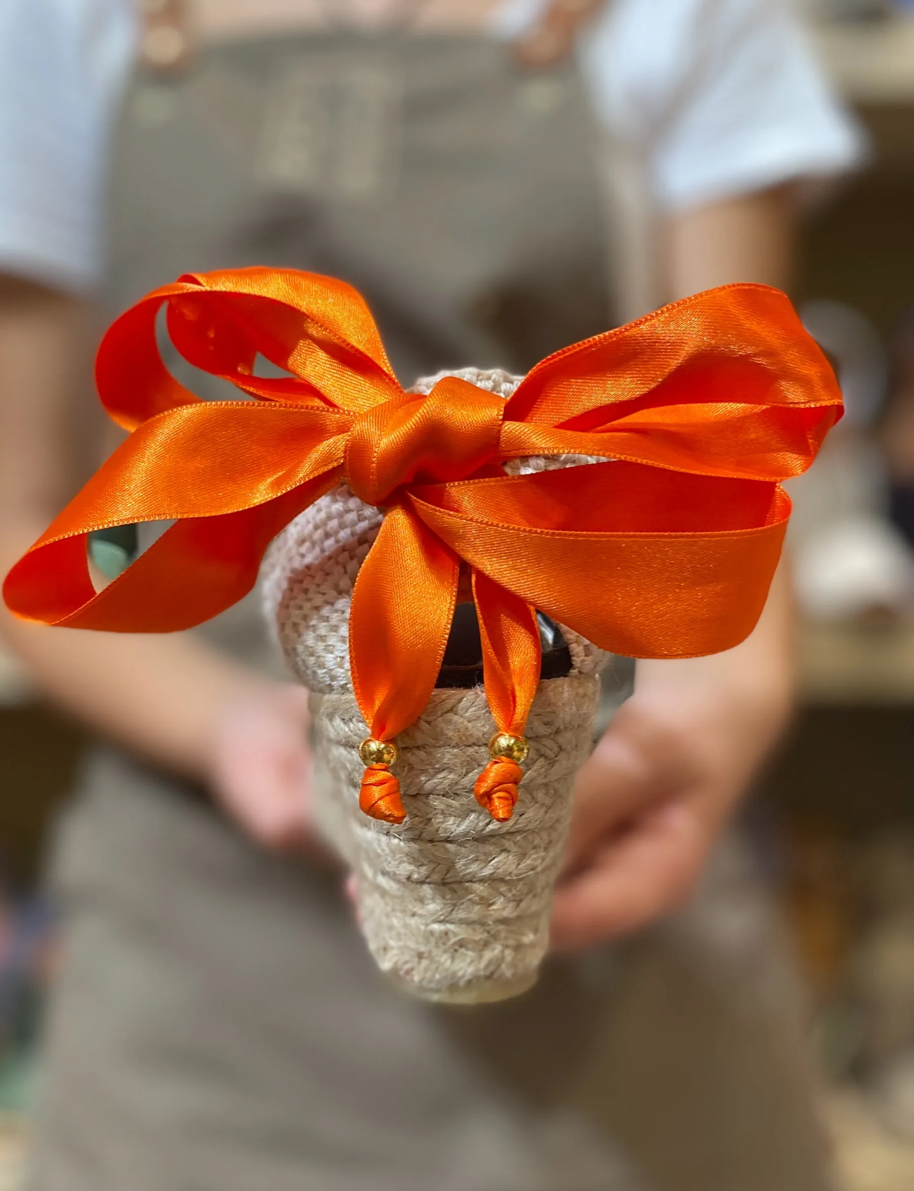Custom-made Espadrilles Tangerine Flowers