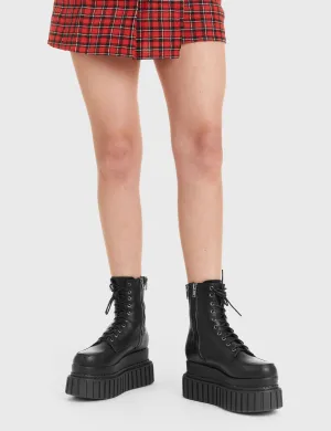 Declined Chunky Ankle Creeper Boots