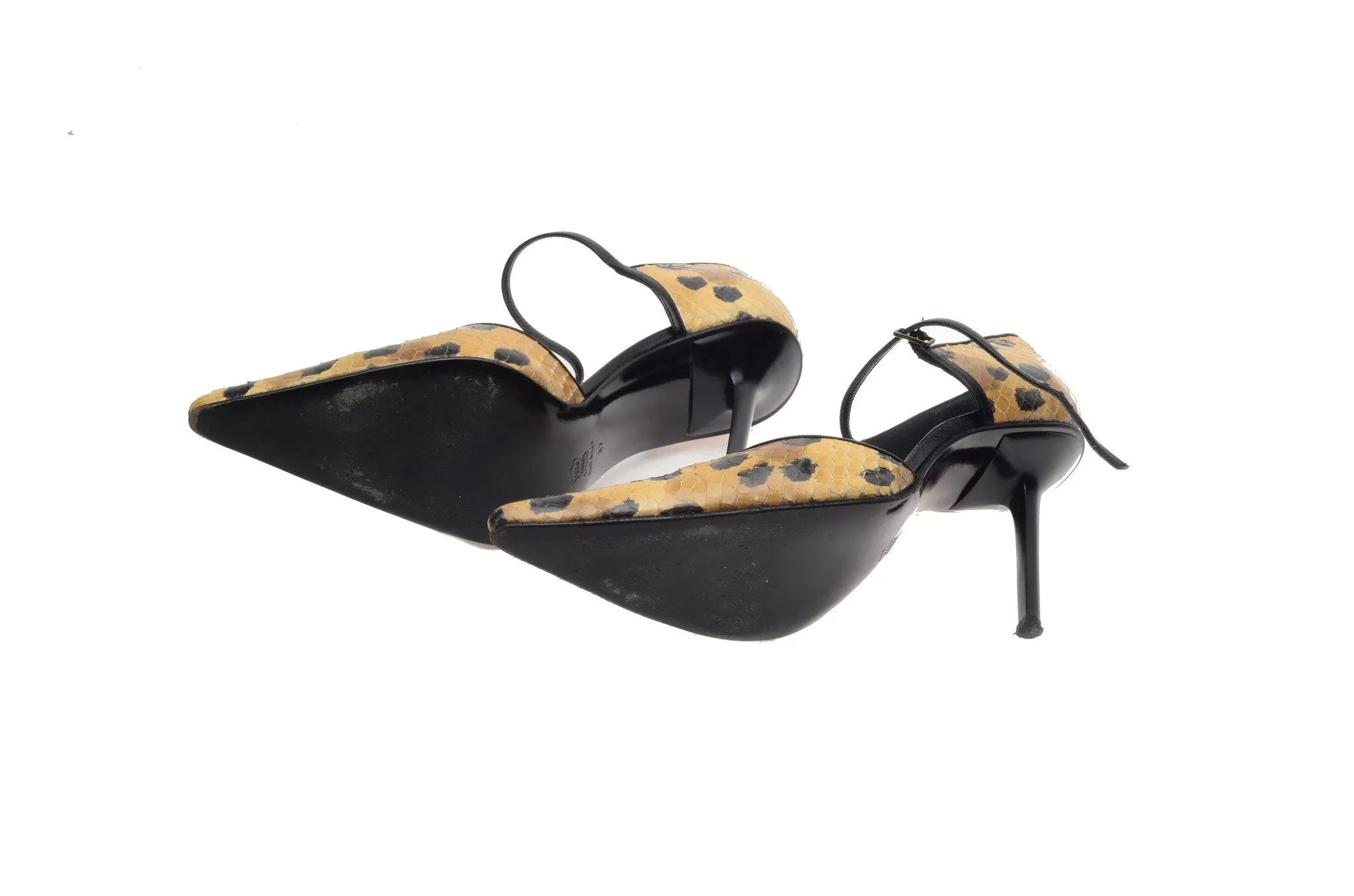 Diego Dolcini - Leopard Pointed Toe Ankle Strap Heels - IT 37