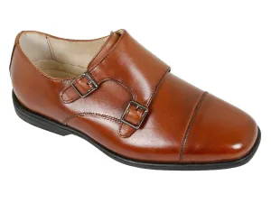 Florsheim 23902 Leather Boy's Shoe - Double Monk Strap -  Cap Toe