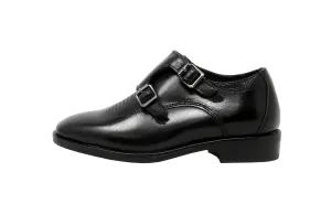 Florsheim Little Kids Postino Double Monk Black Slip-On Shoes