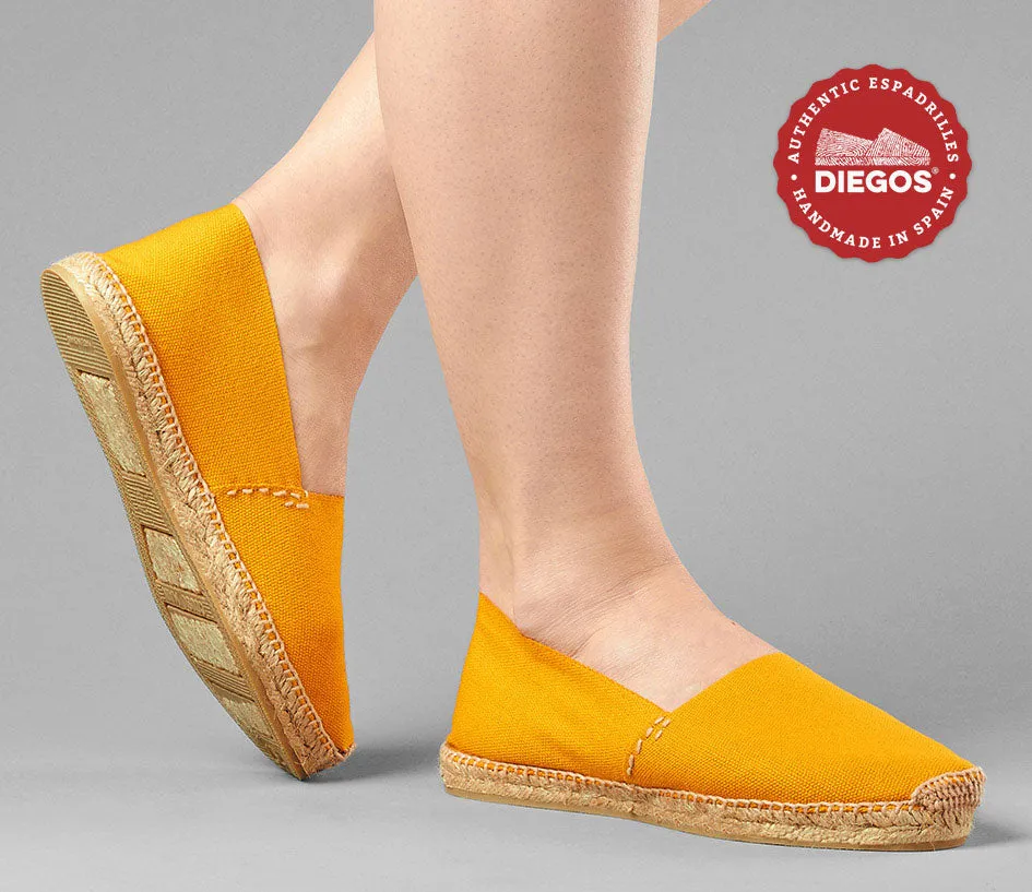 Golden amber espadrilles