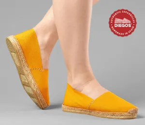 Golden amber espadrilles