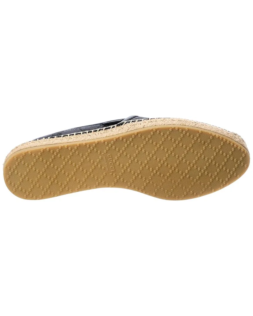 Gucci GG Canvas & Leather Espadrille