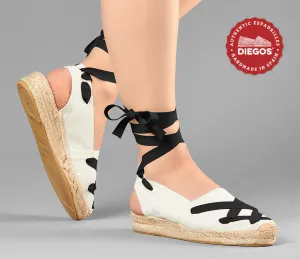 Ivory classic laces Catalina espadrille
