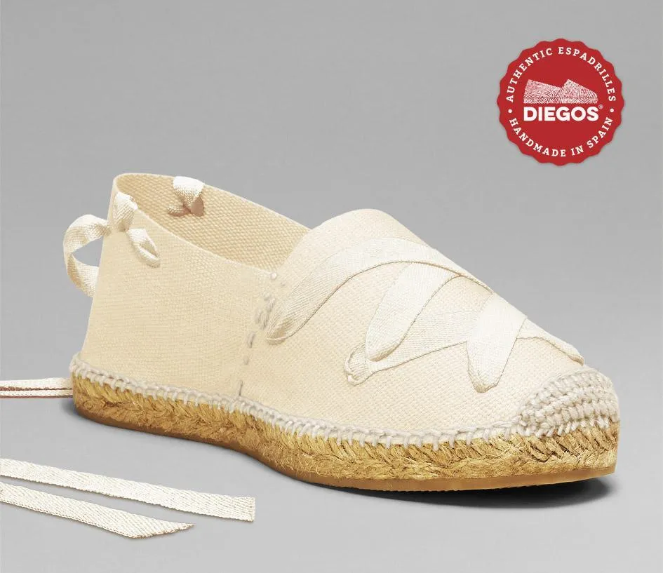 Ivory white classic espadrilles