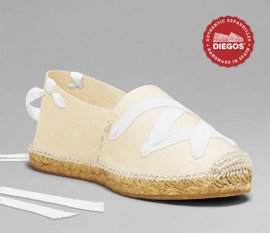 Ivory white classic espadrilles