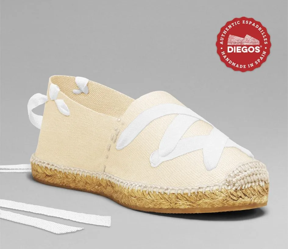 Ivory white classic espadrilles