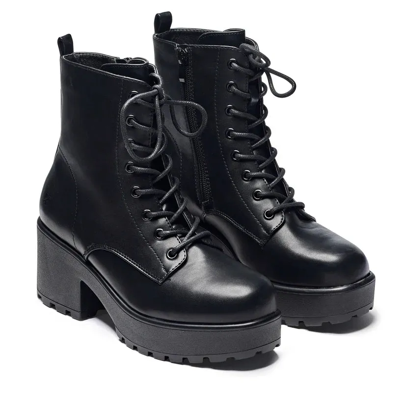 Kaos 3126 Chunky Heel Lace Up Ankle Boots