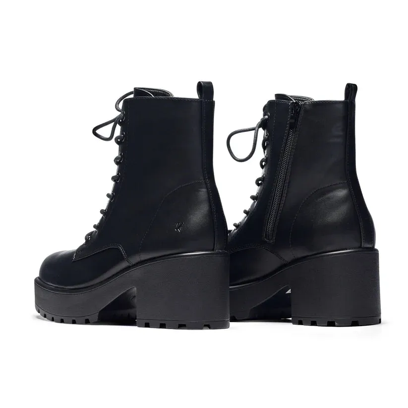 Kaos 3126 Chunky Heel Lace Up Ankle Boots