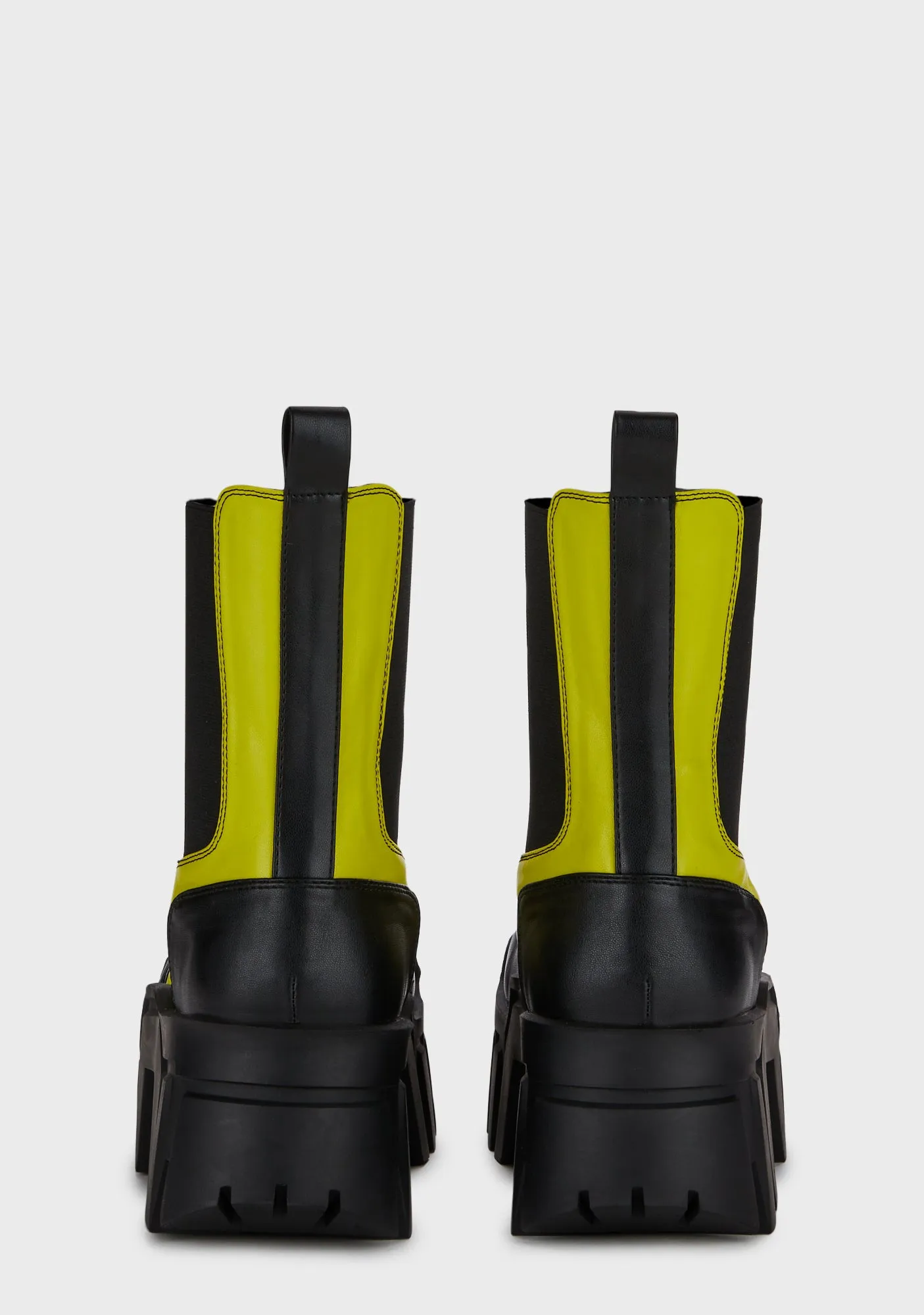 Kelianna Chunky Boots - Lime