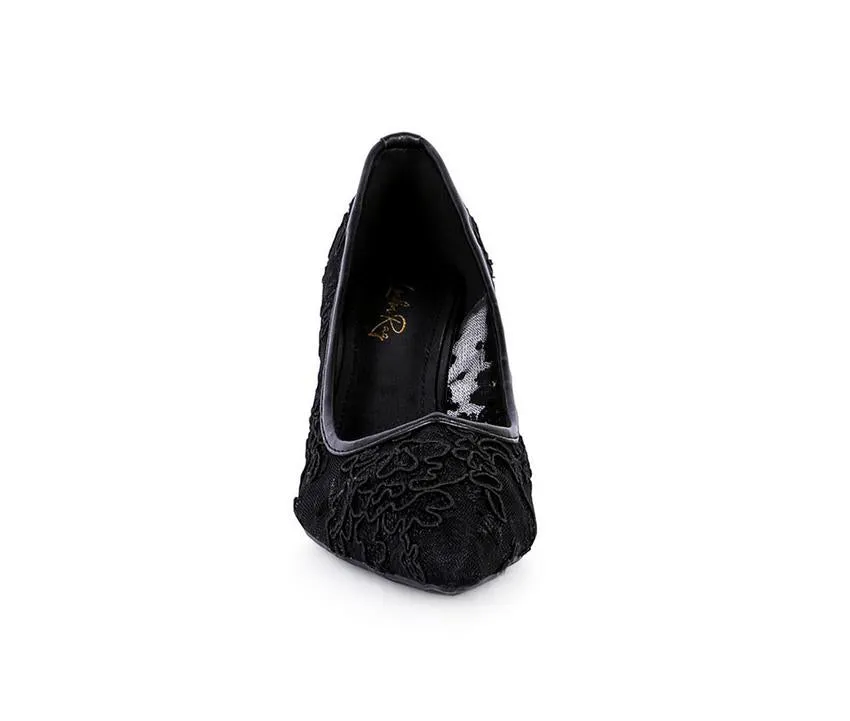 Lace Stiletto Party Pump
