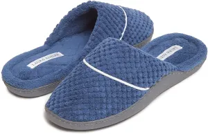 Laura Ashley Women's Spa Slip-On Rugged Scuff Slippers | Non-Slip House Slippers with Cushioned Insole for Ladies