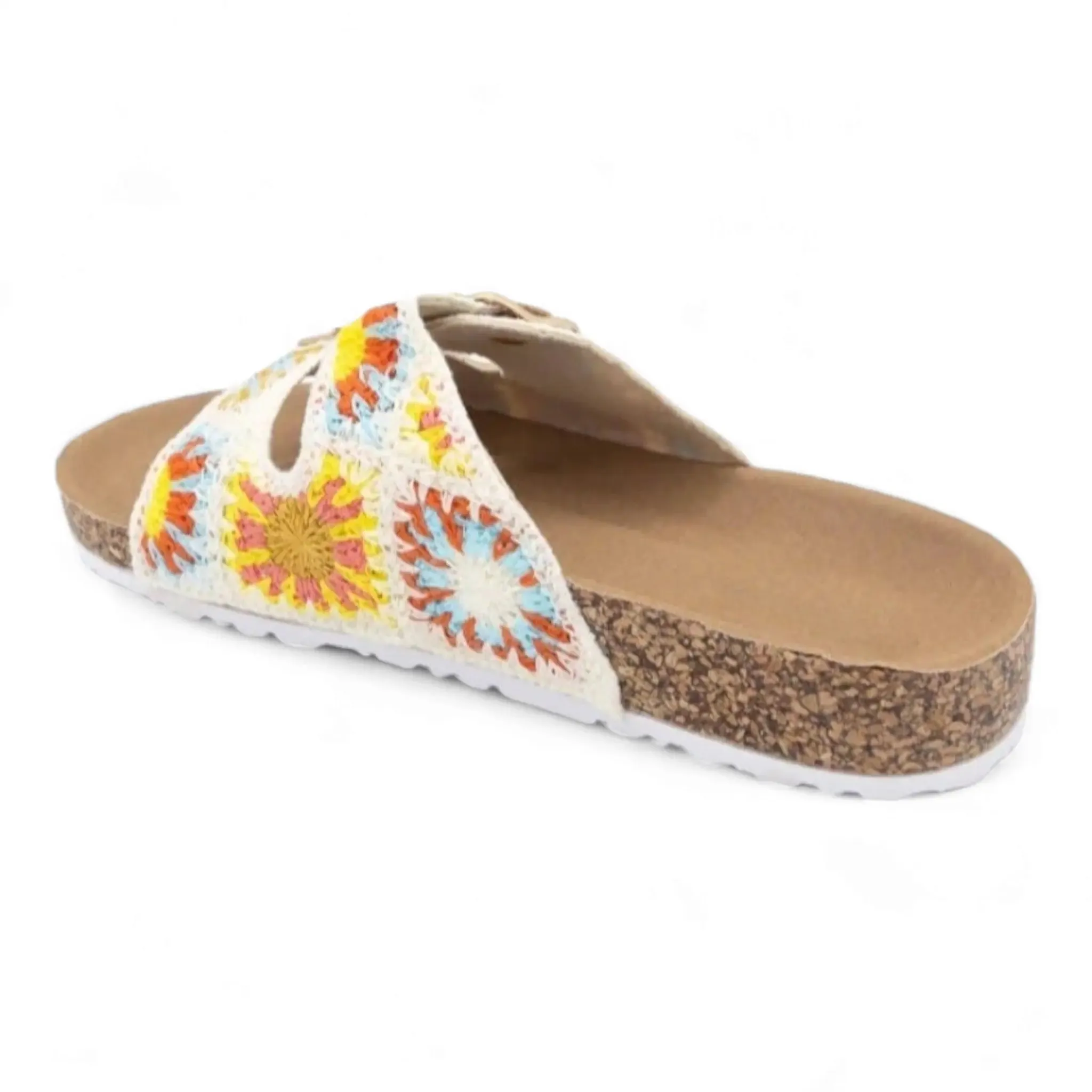 Mars Double Band Crochet Slip On Sandals