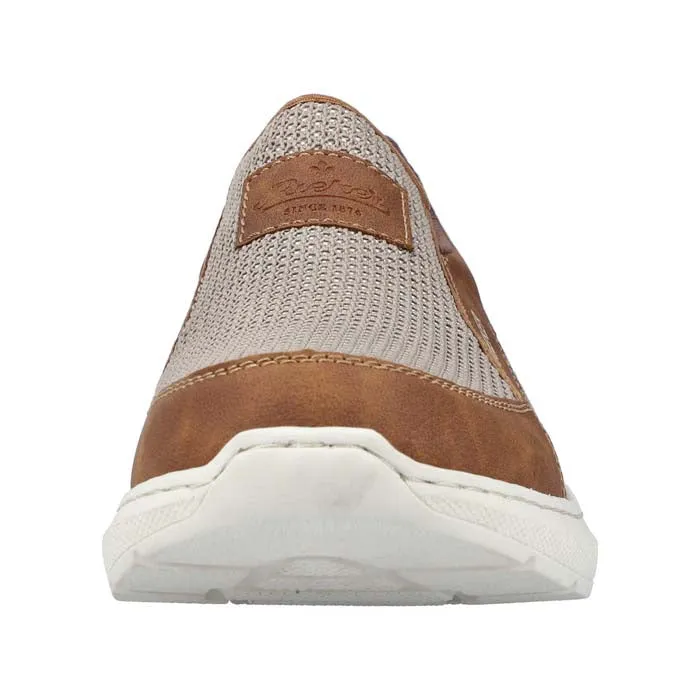 Mens Rieker Montenegro Slip On in Mandel/Stone