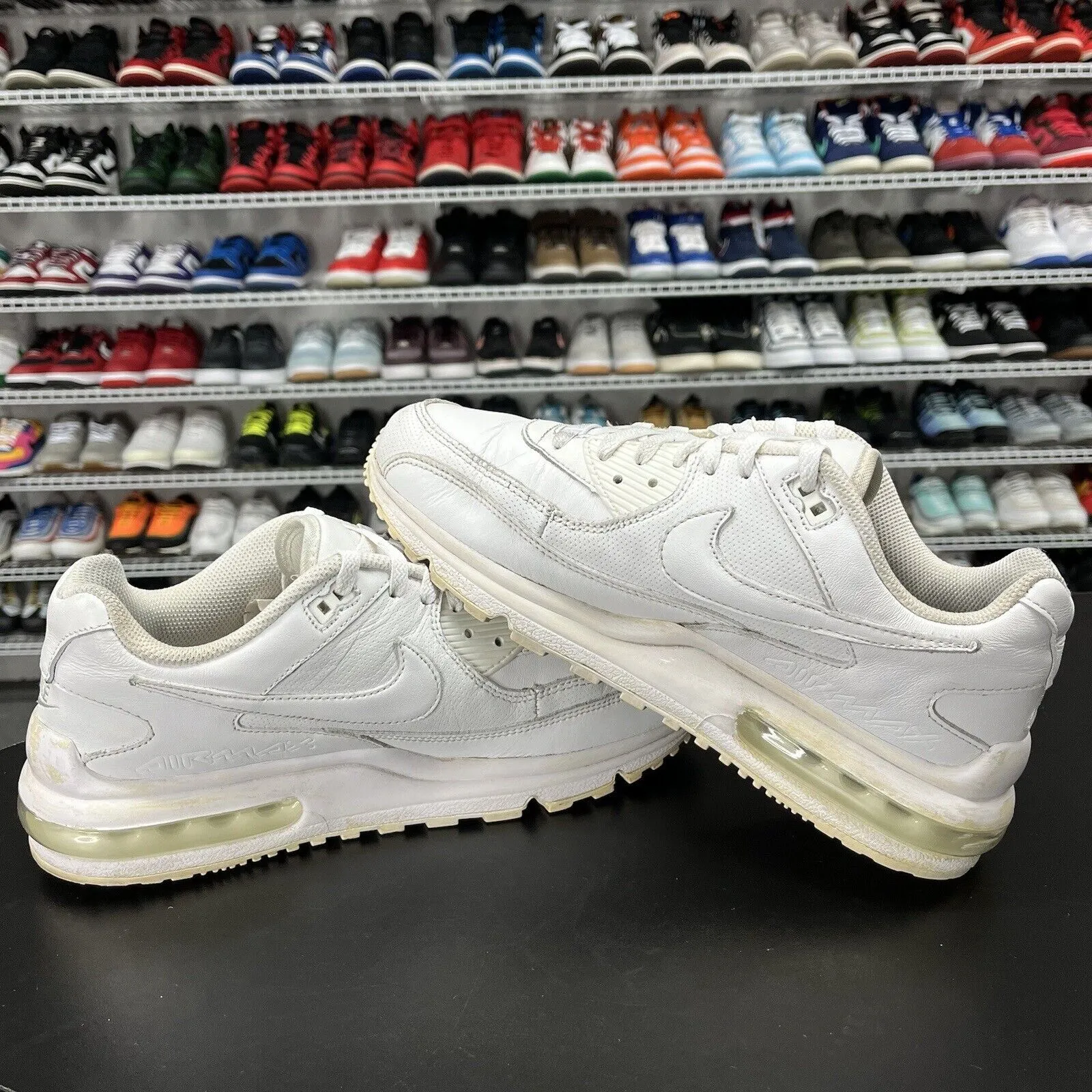 Nike Air Max Wright Running Shoes Triple White 317551-111 Men's Size 9