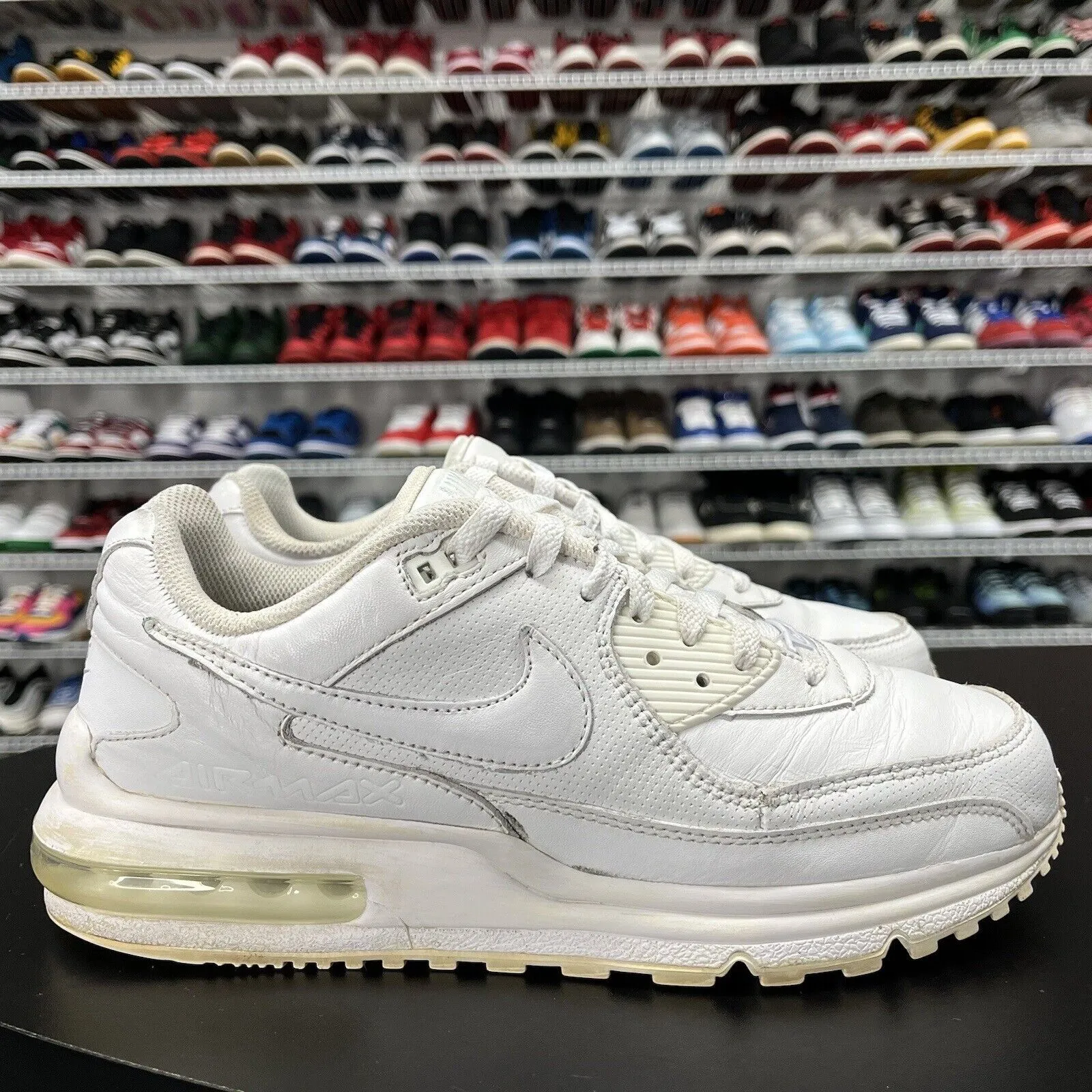 Nike Air Max Wright Running Shoes Triple White 317551-111 Men's Size 9