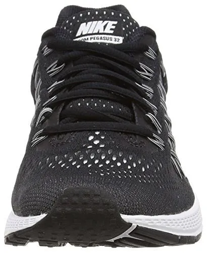 Nike Womens Air Zoom Pegasus 32 Black/White/Pure Platinum Running Shoe 7 US
