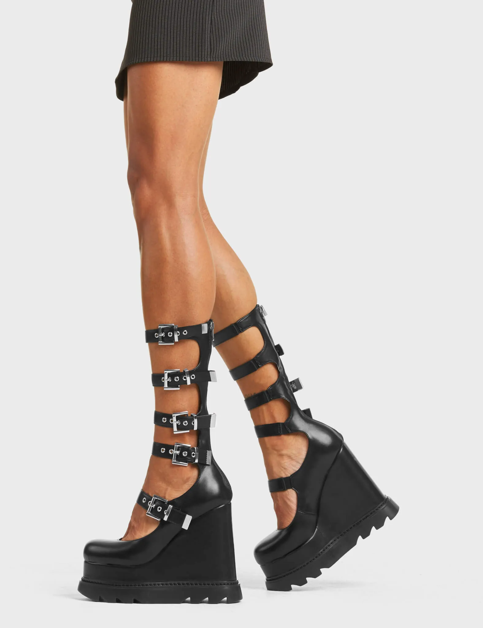 No Good Chunky Platform Calf Boots
