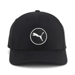 Puma Mens Black Circle Cat Tech Snapback Hat