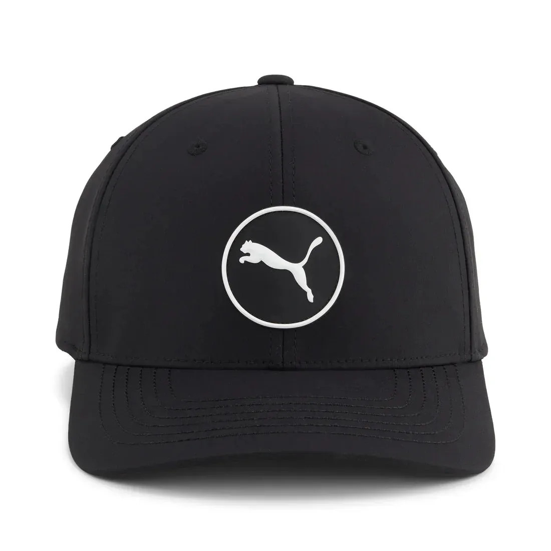 Puma Mens Black Circle Cat Tech Snapback Hat