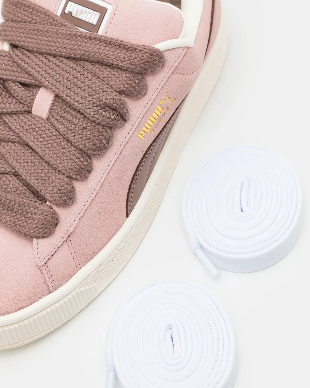 Puma Suede XL Women's Future Pink Warm White Sneakers