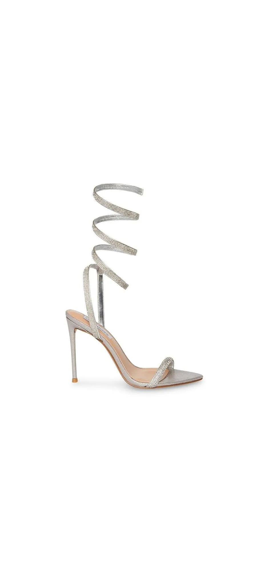 Steve Madden Bali Rhinestones Stiletto Heel Ankle Strap Open Toe Heeled Sandals