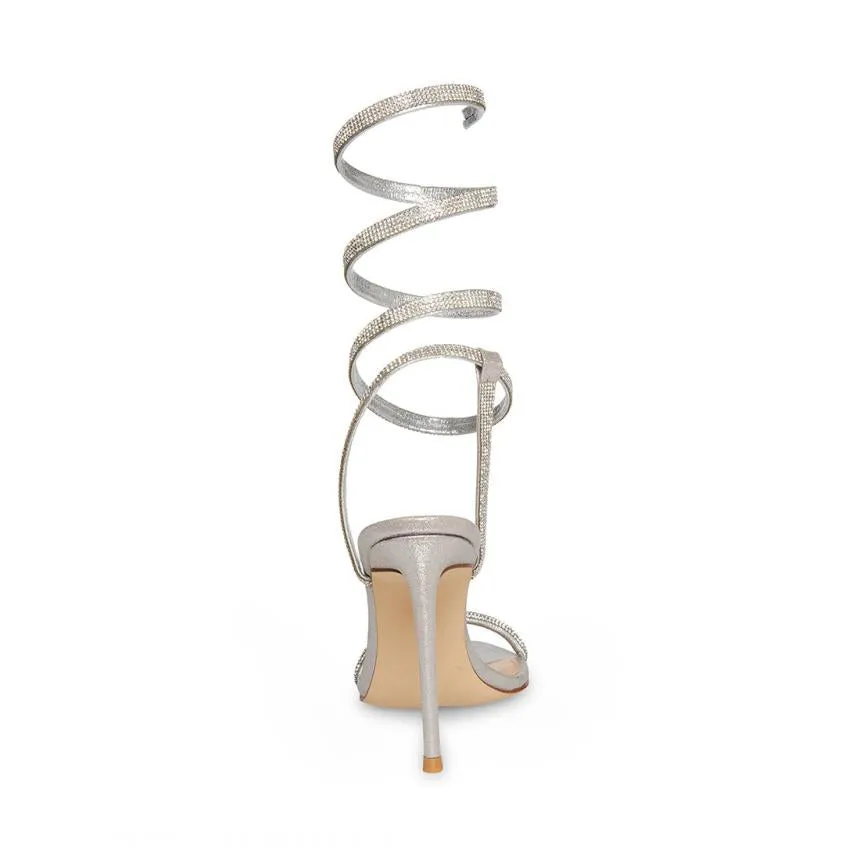 Steve Madden Bali Rhinestones Stiletto Heel Ankle Strap Open Toe Heeled Sandals
