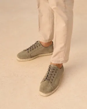 Suede Lace-Up Espadrilles - R44SH - Hamptons Forest