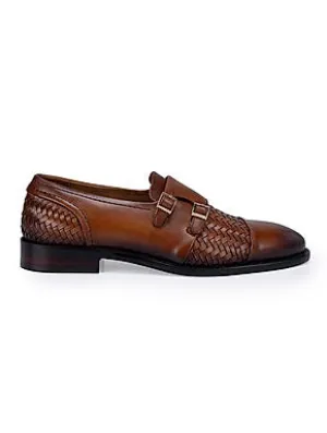 Tan Woven Monk Straps