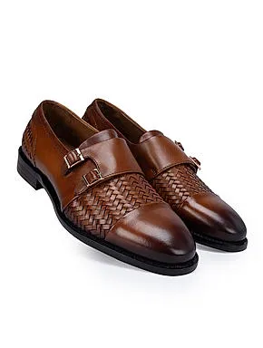 Tan Woven Monk Straps