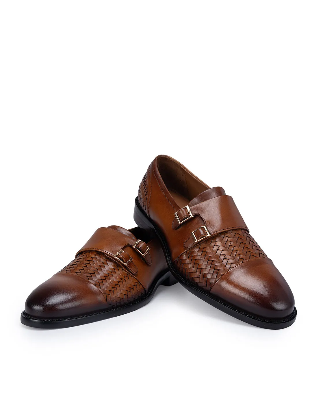 Tan Woven Monk Straps