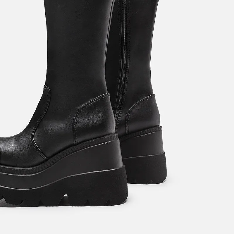‘The Grove’ Knee High Platform Boots