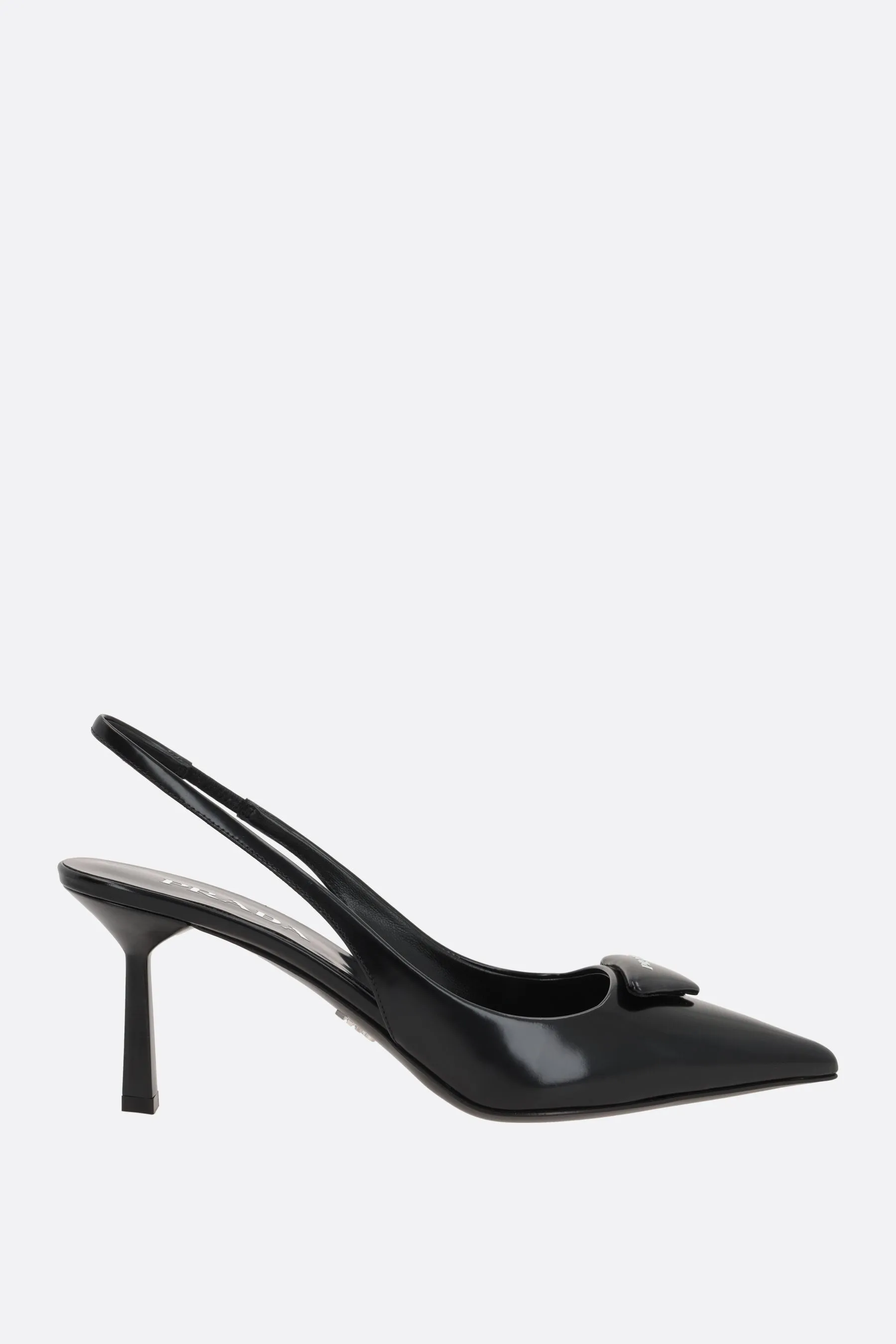 Triangle-Logo Slingback Pumps