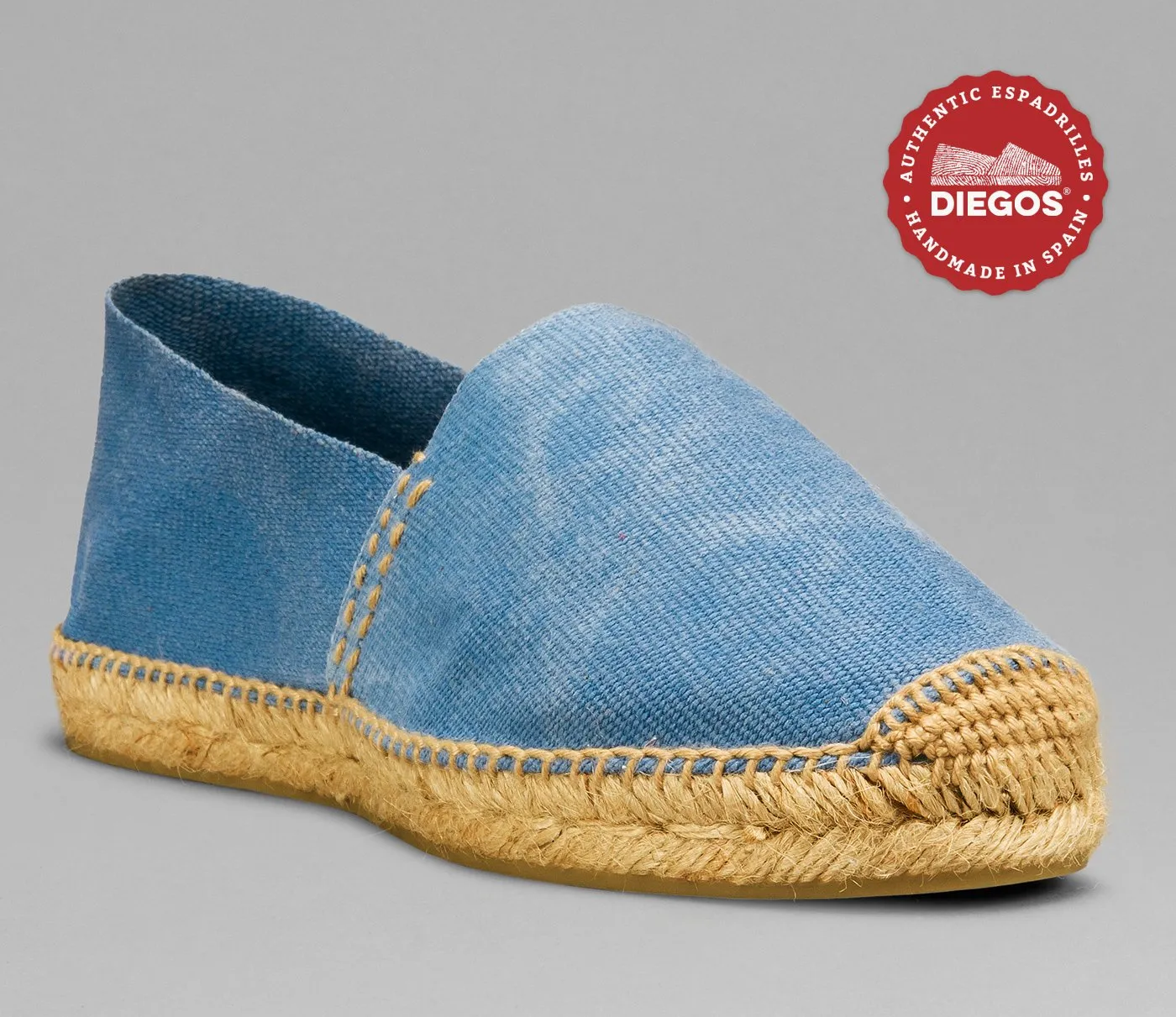 washed blue espadrilles