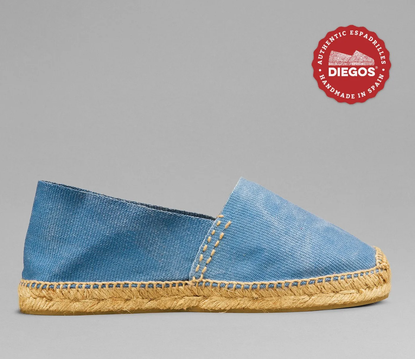 washed blue espadrilles