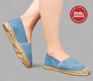 washed blue espadrilles