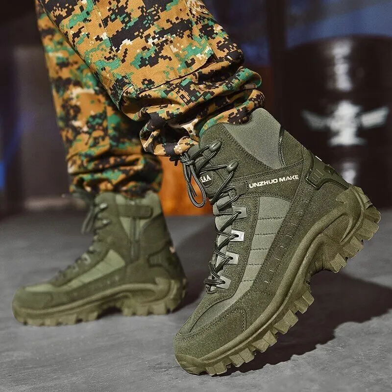 Waterproof and puncture resistant military boots for outdoor use