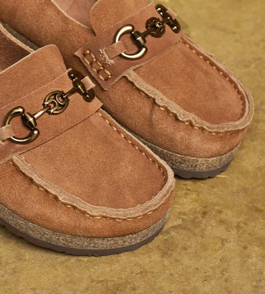 Women Comfortable Soft Thick Sole Suede Slip-Ons